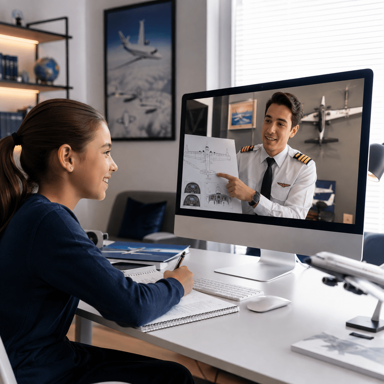 Clase en vivo — cockpit VENEFLIGHT